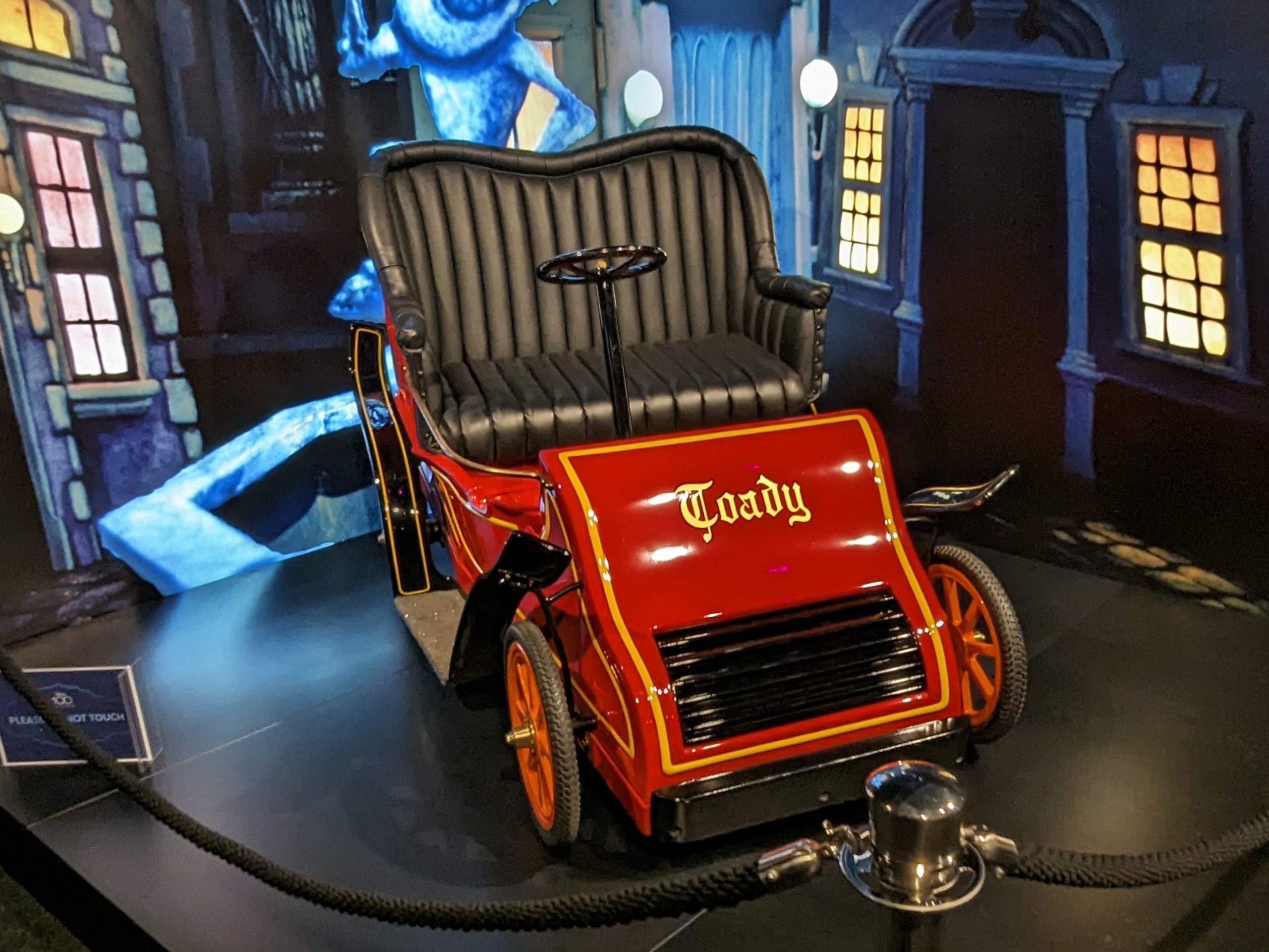 Ride vehicle from Mr Toad's Wild Ride. A former attraction at multiple Disney Castle Parks.