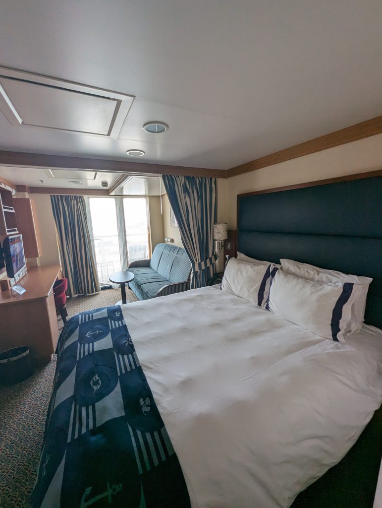 Veranda stateroom onboard the Disney Dream